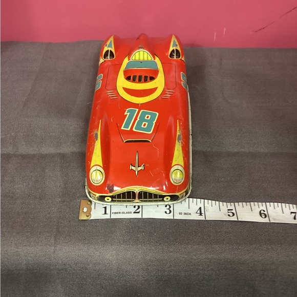 Vintage Western Germany Friction Drive Race Car 1950's Tin Toy Metal - Picture 7 of 7